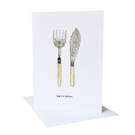 Fancy a spoon greeting card